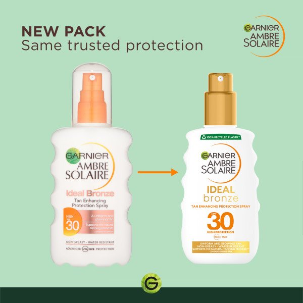 Ideal Bronze Protective Spray SPF30 BEFORE AND AFTER